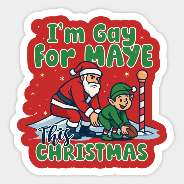 Gay For Maye Christmas Sticker by stayfrostybro